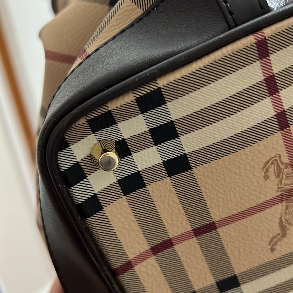 Authentic Burberry, Haymarket Check, Satchel - Picture 2 of 7